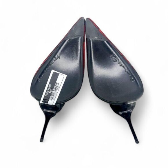 NWT DOLCE & GABBANA Black Satin Rose Print Pointed Toe Stiletto Pumps Si… - Picture 14 of 16